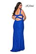 La Femme 29035 Cutout Back Lace Plus Size Dress