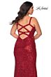 La Femme 29037 Crisscross Back V-Neck Plus Size Dress