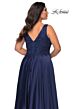 La Femme 29039 Rhinestone-Embellished Lace Bodice Plus Size Dress