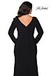 La Femme 29044 Faux-Wrap Long Sleeve Plus Size Dress