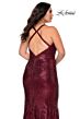 La Femme 29051 Cross Back V-Neck Sequin Plus Size Dress