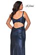 La Femme 29053 Cutout Back Ruched Side Plus Size Dress