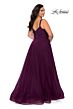 La Femme 29060 A-Line Slit Skirt Plus Size Dress