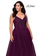 La Femme 29060 A-Line Slit Skirt Plus Size Dress