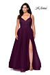 La Femme 29060 A-Line Slit Skirt Plus Size Dress
