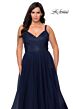 La Femme 29060 A-Line Slit Skirt Plus Size Dress