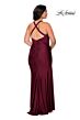 La Femme 29062 Draped Bodice Crisscross Back Plus Size Dress