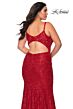 La Femme 29063 Sequin Cutout Back Plus Size Dress