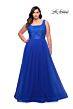 La Femme 29070 A-line Lace-Embellished Bodice Plus Size Dress