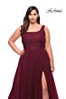 La Femme 29070 A-line Lace-Embellished Bodice Plus Size Dress