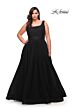 La Femme 29070 A-line Lace-Embellished Bodice Plus Size Dress