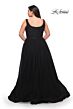 La Femme 29070 A-line Lace-Embellished Bodice Plus Size Dress