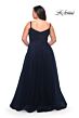 La Femme 29072 V-Neckline A-Line Silhouette Plus Size Dress