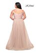La Femme 29072 V-Neckline A-Line Silhouette Plus Size Dress