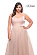 La Femme 29072 V-Neckline A-Line Silhouette Plus Size Dress