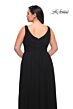 La Femme 29075 Surplice V-Neckline Banded Waist Plus Size Dress