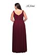La Femme 29075 Surplice V-Neckline Banded Waist Plus Size Dress
