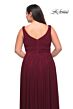 La Femme 29075 Surplice V-Neckline Banded Waist Plus Size Dress
