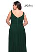 La Femme 29075 Surplice V-Neckline Banded Waist Plus Size Dress