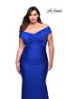 La Femme 29132 Off-The-Shoulder Crisscross Bodice Plus Size Dress
