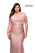 La Femme 29132 Off-The-Shoulder Crisscross Bodice Plus Size Dress