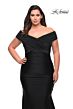La Femme 29132 Off-The-Shoulder Crisscross Bodice Plus Size Dress