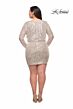 La Femme 29396 Wrap-Style Bodice Long Sleeves Plus Size Dress