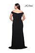La Femme 29474 Off-The-Shoulder Ruched Knot Bodice Plus Size Dress