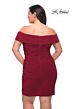 La Femme 29521 Foldover Off-The-Shoulder Tulip Hem Plus Size Dress