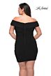 La Femme 29521 Foldover Off-The-Shoulder Tulip Hem Plus Size Dress