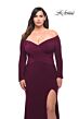 La Femme 29530 Long-Sleeve Off-The-Shoulder Plus Size Dress
