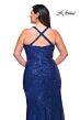 La Femme 29579 Surplice V-Neckline Crisscross Back Plus Size Dress