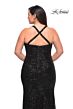 La Femme 29579 Surplice V-Neckline Crisscross Back Plus Size Dress