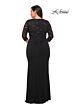La Femme 29586 Lace Long Sleeves Shallow V-Neckline Plus Size Dress