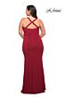 La Femme 29590 Slight Scoop Neckline Crisscross Back Plus Size Dress