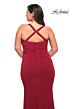 La Femme 29590 Slight Scoop Neckline Crisscross Back Plus Size Dress