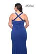 La Femme 29590 Slight Scoop Neckline Crisscross Back Plus Size Dress