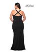 La Femme 29590 Slight Scoop Neckline Crisscross Back Plus Size Dress