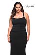 La Femme 29590 Slight Scoop Neckline Crisscross Back Plus Size Dress