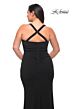 La Femme 29590 Slight Scoop Neckline Crisscross Back Plus Size Dress