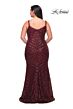 La Femme 29622 Shallow V-Neckline Figure-Hugging Plus Size Dress