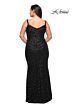 La Femme 29622 Shallow V-Neckline Figure-Hugging Plus Size Dress