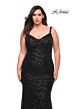 La Femme 29622 Shallow V-Neckline Figure-Hugging Plus Size Dress