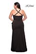 La Femme 29634 Crisscross Back Scoop Neckline Plus Size Dress