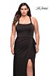 La Femme 29634 Crisscross Back Scoop Neckline Plus Size Dress