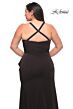 La Femme 29634 Crisscross Back Scoop Neckline Plus Size Dress