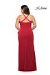 La Femme 29634 Crisscross Back Scoop Neckline Plus Size Dress