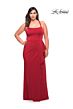 La Femme 29634 Crisscross Back Scoop Neckline Plus Size Dress