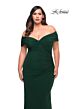 La Femme 29635 Off-The-Shoulder Ruched Crisscross Plus Size Dress