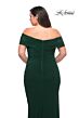 La Femme 29635 Off-The-Shoulder Ruched Crisscross Plus Size Dress